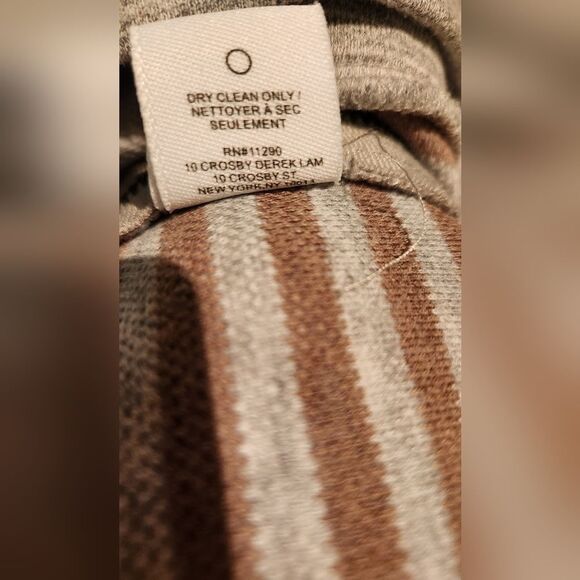 Derek Lam Sweatshirt Short Sleeve‎ Gray Oversized Boxy Cropped Knit Top Layer L - Picture 9 of 11